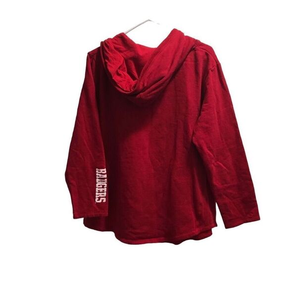Colosseum Wisconsin Badger Extra Large (XL) Red Hoodie - Picture 2 of 5